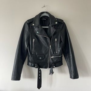Zara Basic Faux Leather Jacket